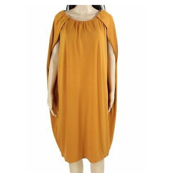 Alfani Scoop-Neck Cape Shift Dress - Picture 1 of 12
